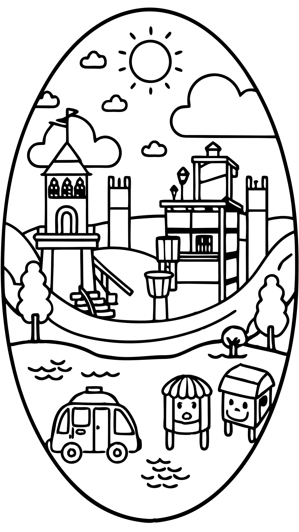 coloring pages of lego city